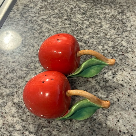 Mary Engelbreit Sakura Cherry Salt & Pepper Ceramic Shakers - Picture 2 of 6
